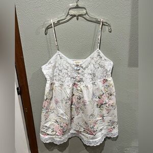 Victoria's Secret Romantic Cottage-core Chemise Lace Detail Vintage Size L EUC